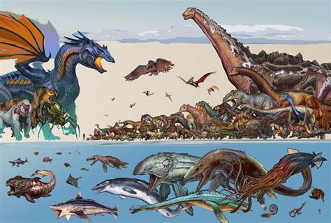 UPDATED Ark Dino Size Comparison featuring Onchorhynchus, Haementeria ...