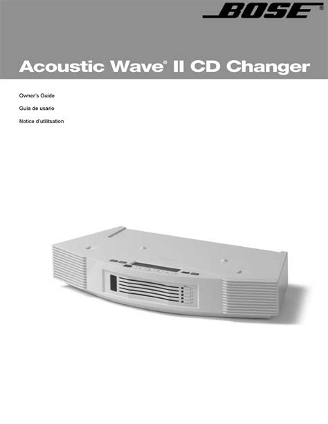 BOSE ACOUSTIC WAVE II CD CHANGER OWNER'S MANUAL Pdf Download | ManualsLib