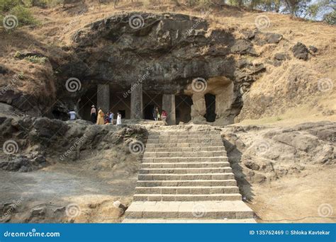 A Cave of Elephanta Caves - 2 Editorial Stock Image - Image of stone ...