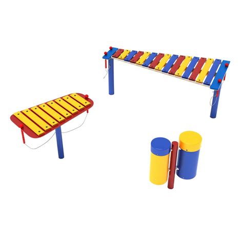 Outdoor Musical Structure in Primary - Playground Equipment Set of 3