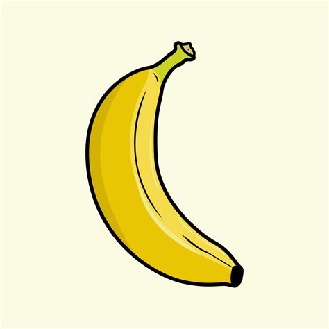 Single Banana Cartoon Illustration Isolated 3513803 Vector Art at Vecteezy