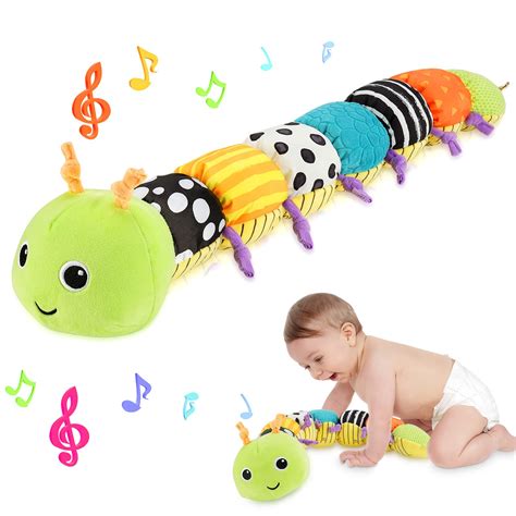 Allnice Baby Musical Caterpillar Stuffed Animal Toys, Infant Soft Plush ...