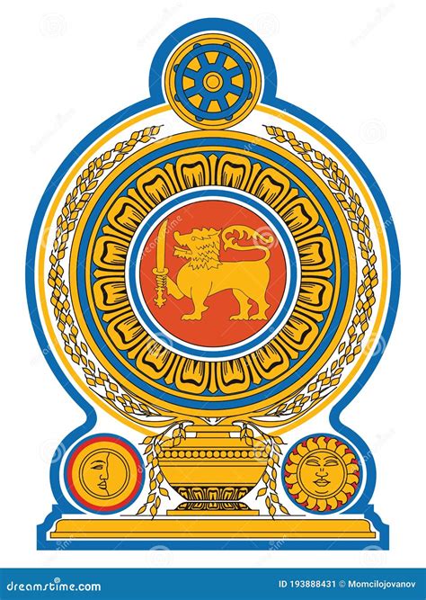 National Emblem of Sri Lanka Stock Vector - Illustration of asia, socialist: 193888431