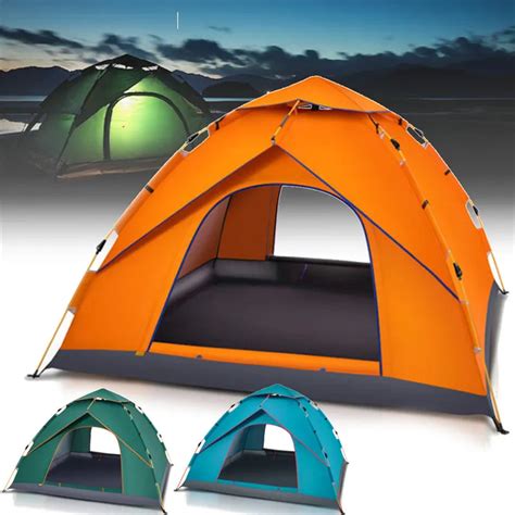 6 People Large Automatic Waterproof Outdoor Instant Pop Up Tent UV Resistant Folding Camping ...