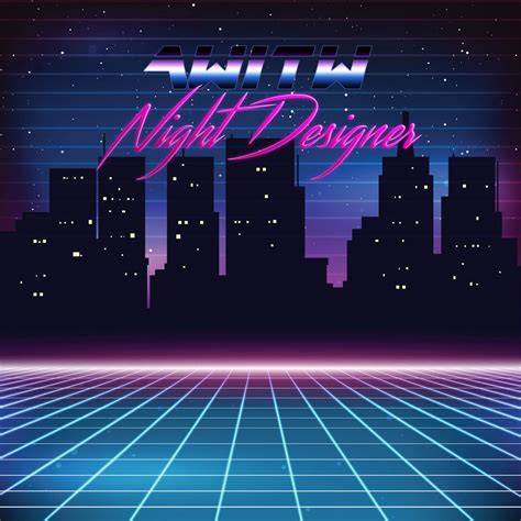 Night Designer by AWITW cover art Night city, neon light, geometry, retro future, retrowave, 80 ...