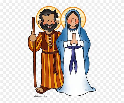 Joseph And Mary - Mary And Joseph Cartoon - Free Transparent PNG Clipart Images Download