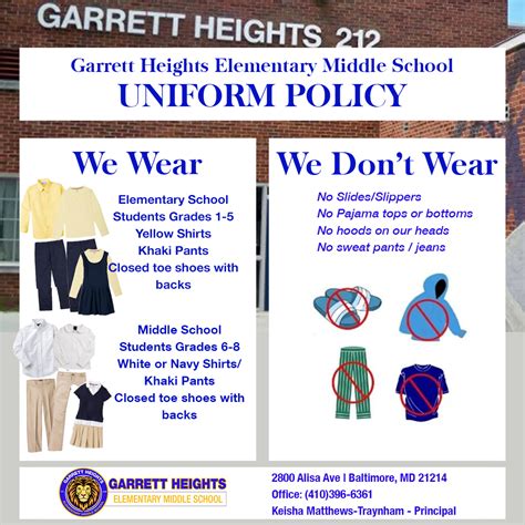 GHEMS Uniforms – Garrett Heights Elementary Middle School