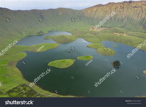 Aerial View Volcanic Crater Caldeirao Beautiful Stock Photo 1366150847 | Shutterstock