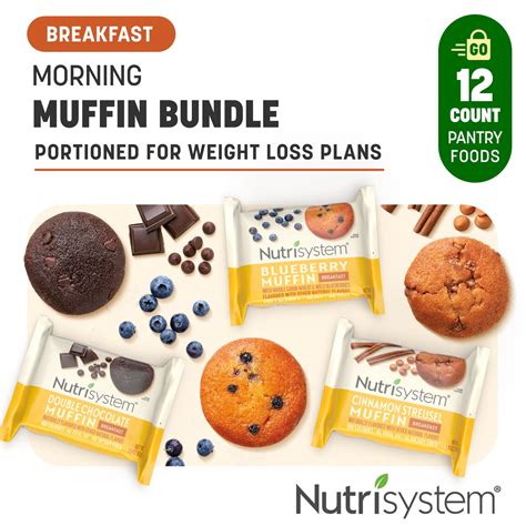 Nutrisystem Breakfast On-The-Go Variety Bundle Muffins, 12 Count - Walmart.com