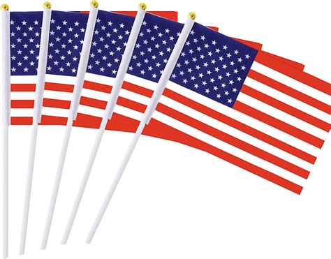 100 Pack USA Hand Held Flag United States Small Mini Flag American ...