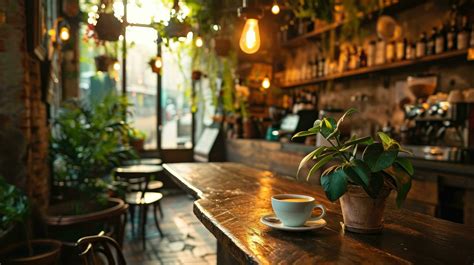 AI generated An Aesthetic Studio Coffee Shop Interior Featuring a ...