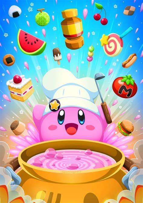 Kirby Chef Nintendo Art Illustration Computer Games Cute | Etsy