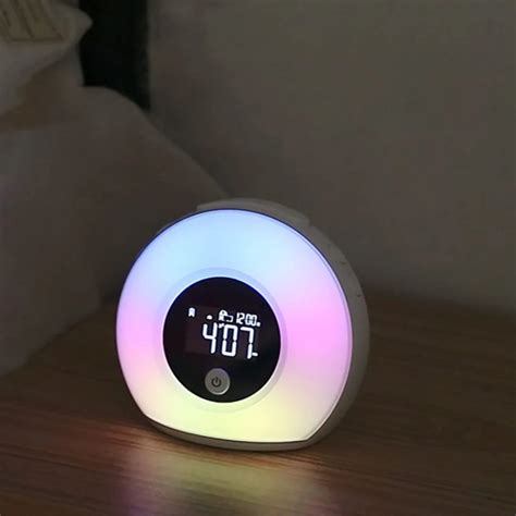 RGB Wake Up Light Alarm Clock with Bluetooth Speaker