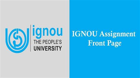 IGNOU Assignment Front Page 2024 Template Download Ignou Mba Assignment ...