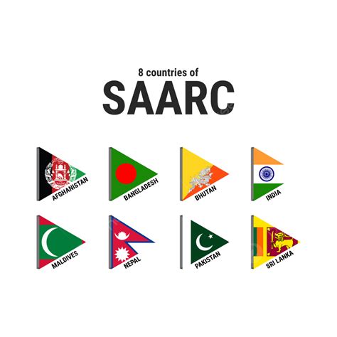 Saarc Member Countries Triangle Flag Vector, Saarc, Country Flag, National PNG and Vector with ...