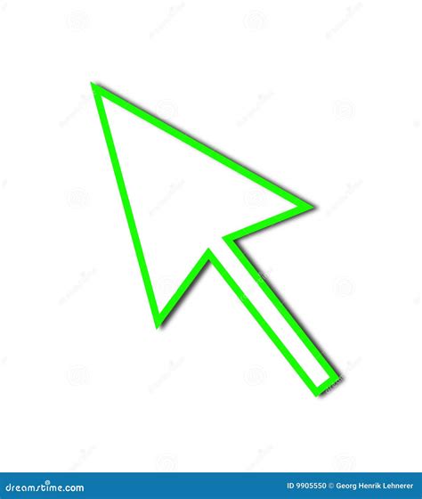 Cursor Arrow Mouse Green Line Stock Illustration - Illustration of ...