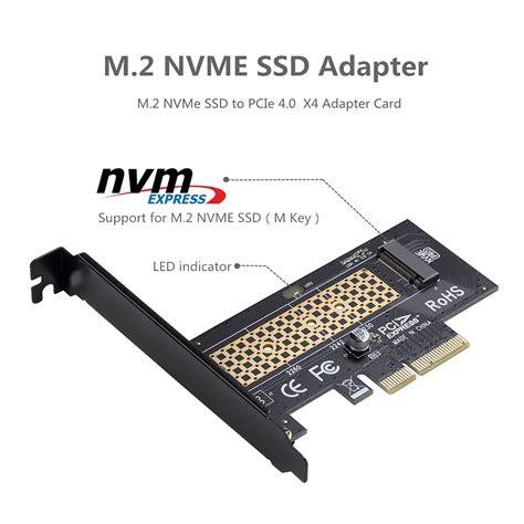 Dual PCIE Adapter For SATA Or PCIE NVMe SSD With Advanced Heat Sink SSD NVME (m Key) And SATA (b ...