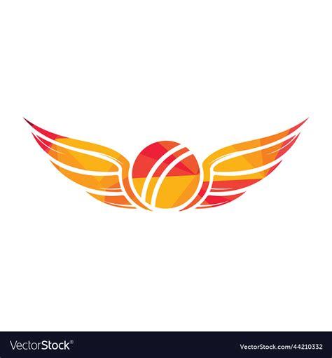 Cricket sports logo design template Royalty Free Vector