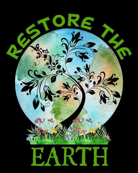 Restore the Earth. Design for Earth Day or World Environment Day. Save Earth, Earth Day, Planets ...