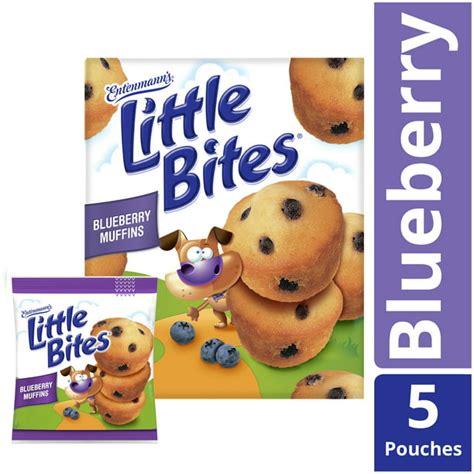 Entenmann’s Little Bites Blueberry Muffins, 5 Pouches per Box - Walmart.com - Walmart.com