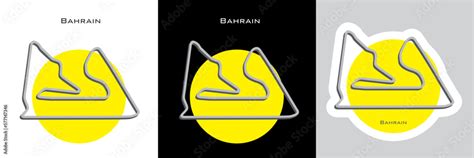 Sakhir Bahrain International Circuit for grand prix race track vector Stock Vector | Adobe Stock