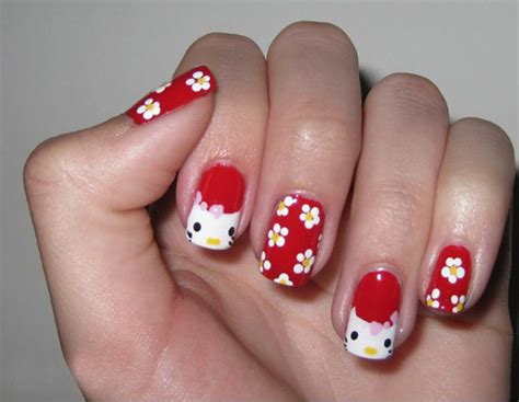 9 Cute and Easy Hello Kitty Nail Art Designs With Images | Styles At Life