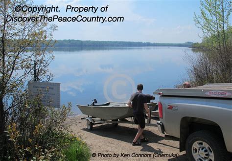 Swan Lake Recreation Area, Alberta. The boat launch makes it pretty easy to get your boat on the ...