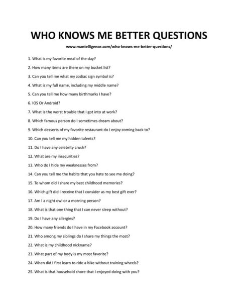 27 Who Knows Me Better Questions - Find Out Who Keeps You In Mind