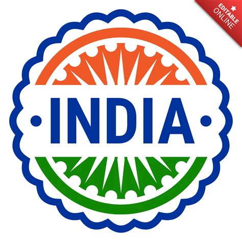 India Logo Badge Design Template | Free Design Template