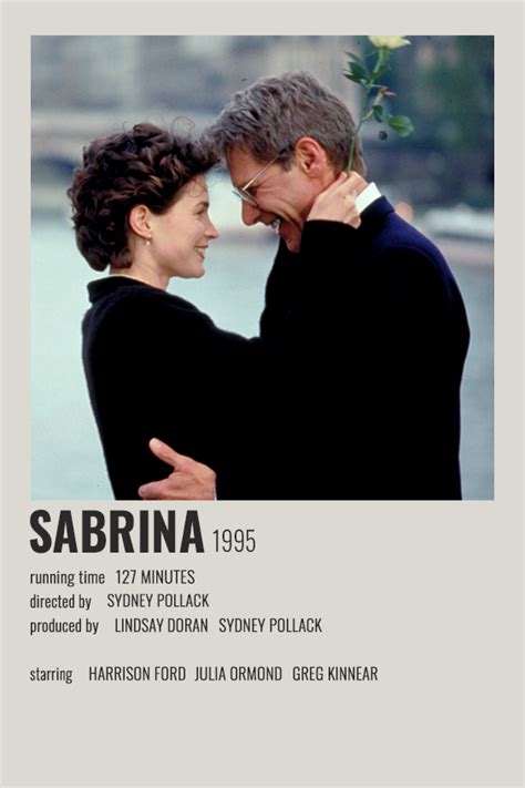 SABRINA (1995) POLAROID POSTER | Movie posters minimalist, 1995 movies, Good movies