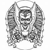 Vampire In Coffin Coloring Page · Creative Fabrica sketch template
