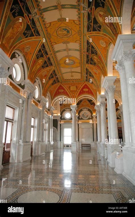 Library of Congress interior, Thomas Jefferson Building, Washington ...