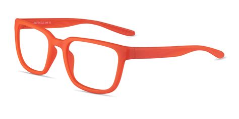 Fast Rectangle Matte Orange Glasses for Men | Eyebuydirect