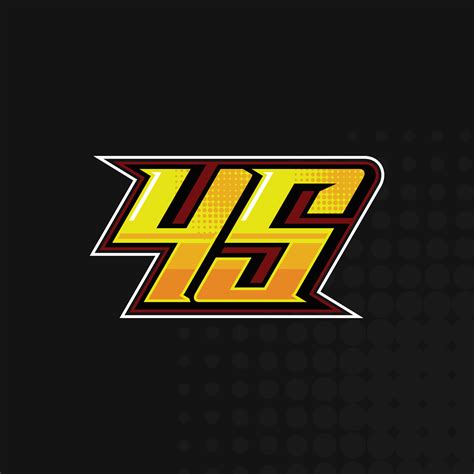 Race Number 45 logo design vector 17301497 Vector Art at Vecteezy