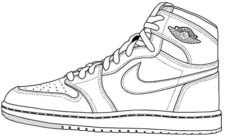 Air Jordan 1 Sketch at PaintingValley.com | Explore collection of Air ...