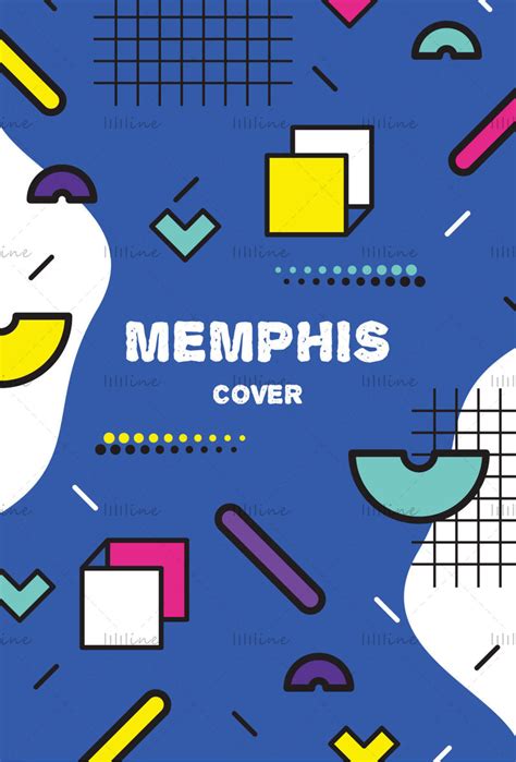 Vector illustration memphis poster