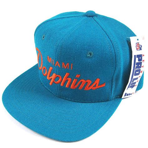 Vintage Miami Dolphins Script Snapback Hat NWT NFL Football Marino ...