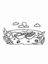Lake Coloring Nature Beautiful Pages Crater Printable Drawing  sketch template