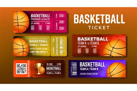 Stylish Design Basketball Game Tickets Graphic by pikepicture ...