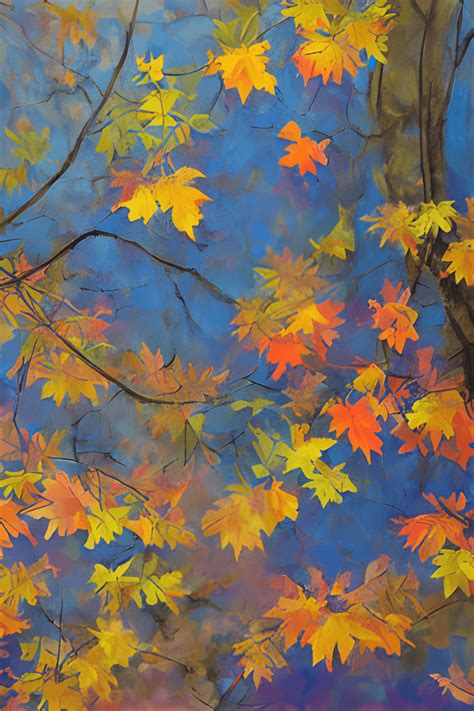 Autumn Leaves Painting · Creative Fabrica