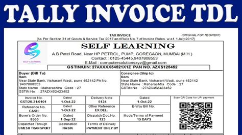 Invoice Customized Tdl File In Tally Prime Tally Prime Invoice Format ...