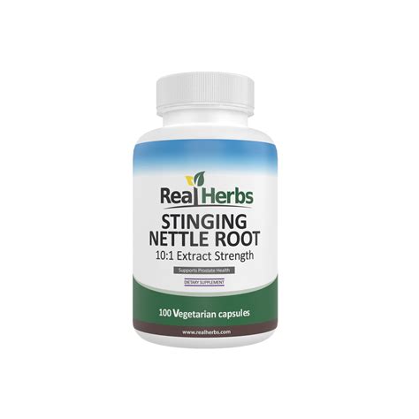 Real Herbs Stinging Nettle Root Extract - 750Mg/Cap - 100 Vegetarian Caps