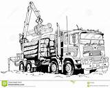 Logging Truck Coloring Page sketch template