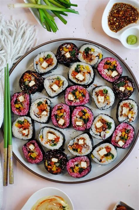 Vegan Spicy Tofu And Veggie Sushi Rolls | New