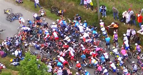 WATCH: Fan Causes Huge Tour de France Chain Reaction Crash