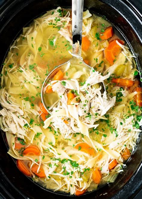 Crockpot Chicken Noodle Soup - Food for Live