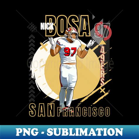 nick bosa football 49ers poster - Signature Sublimation PNG - Inspire Uplift