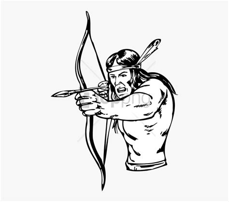 Native American Bow And Arrow Drawing Png Image With - Native American ...