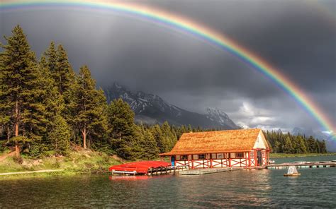 Rainbow over Lake wallpaper | 1920x1200 | #31533