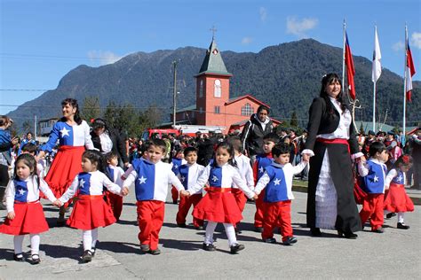 This is a parade celebrating the Fiestas Patrias, Chile's Independence ...